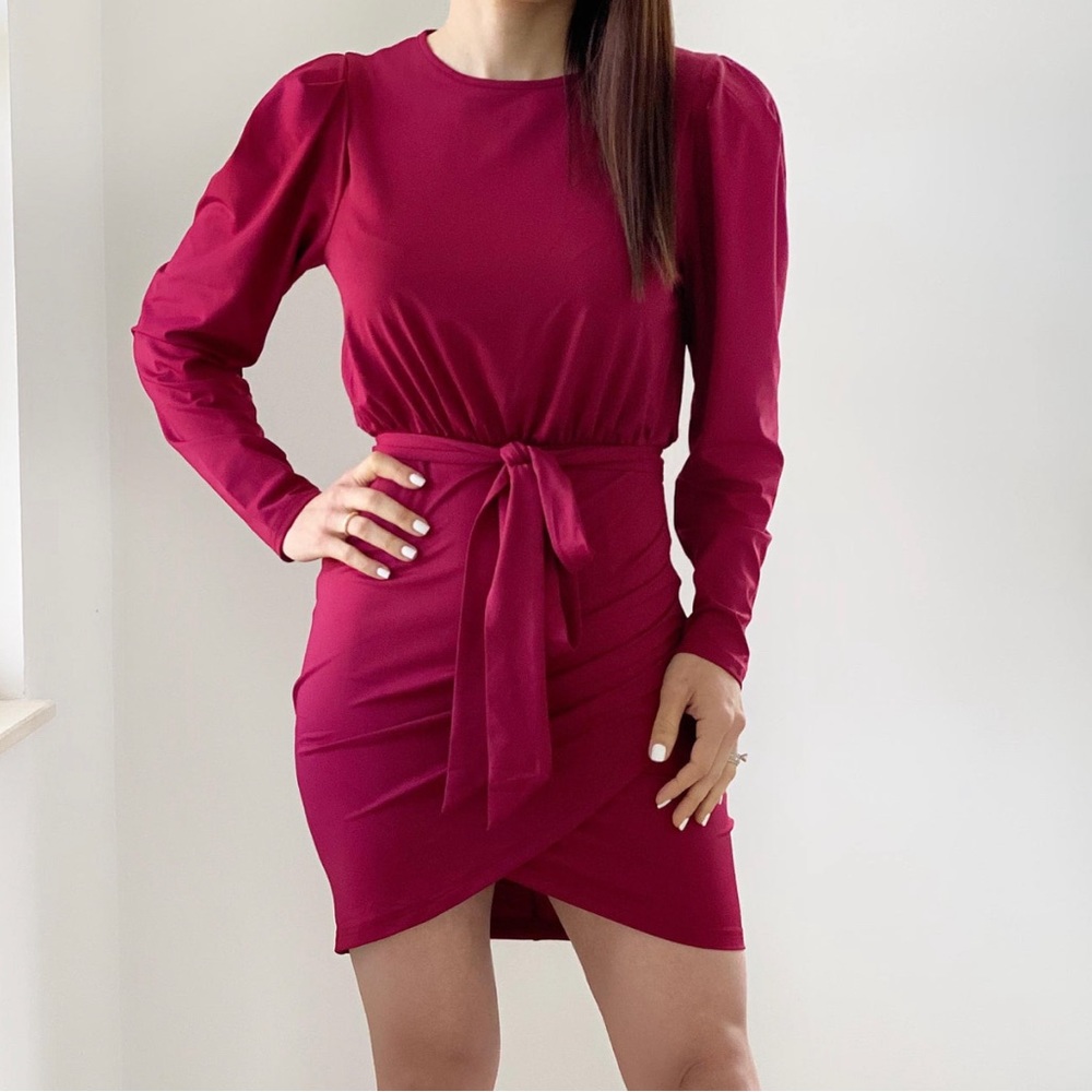 Wine mini dress